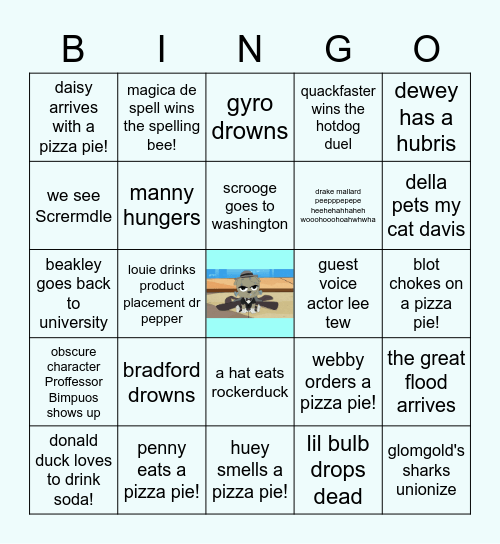 Ducktales Finale Bingo Card