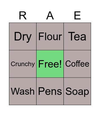 RAE DUNN BINGO Card