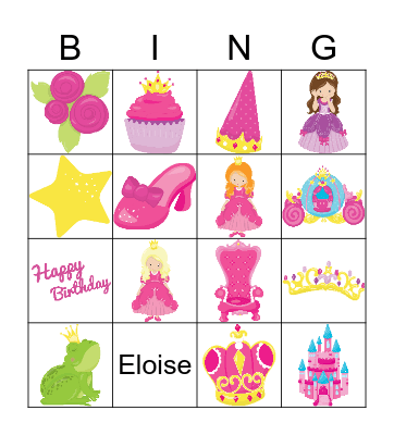 Birthday Girl Bingo Card