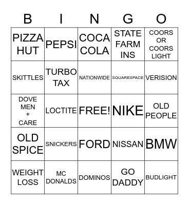 BEARS DEN SUPERBOWL BINGO Card