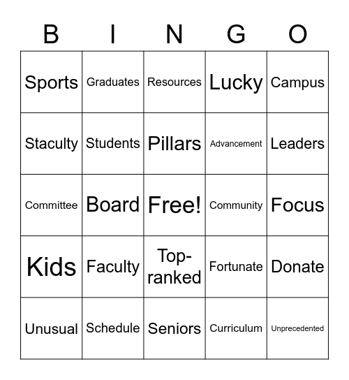 The Roundup! Bingo Card