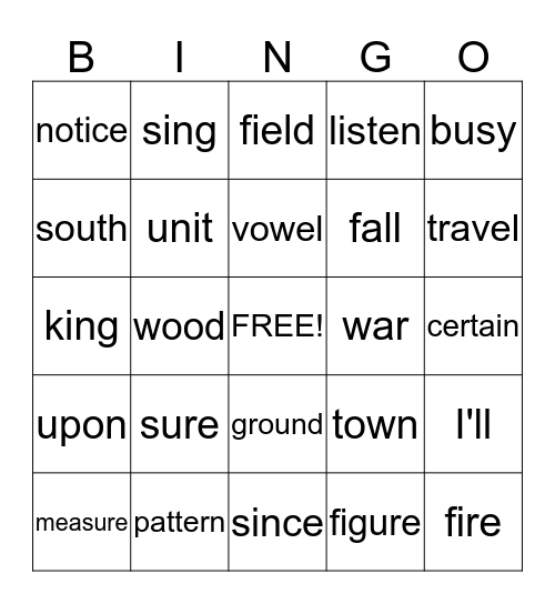 Fry's Fourth 100 (384-400 & Review) Bingo Card