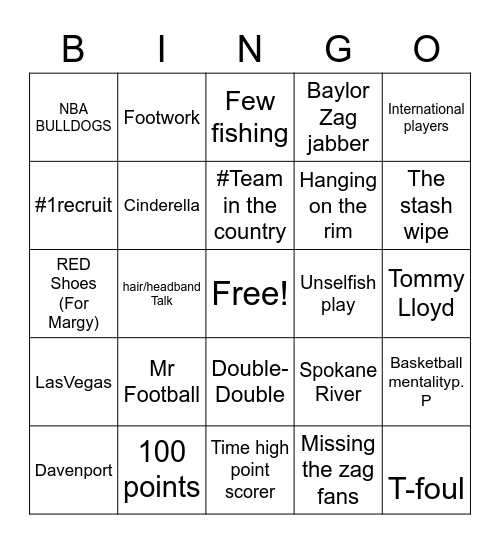 ZAG BINGO Card