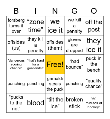 PREDS BINGO! Bingo Card