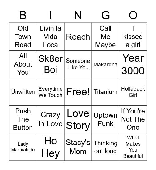 BINGO TAKE 2 Bingo Card