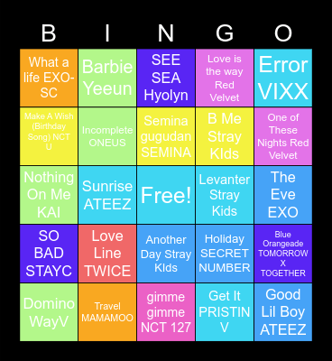 @seulgi831 Bingo Card