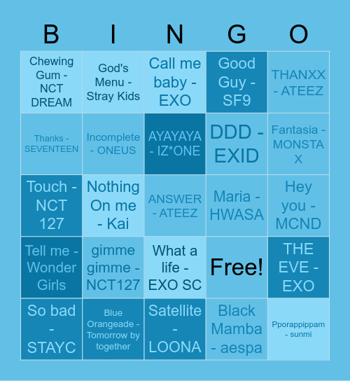 @smol_sungyoon Bingo Card