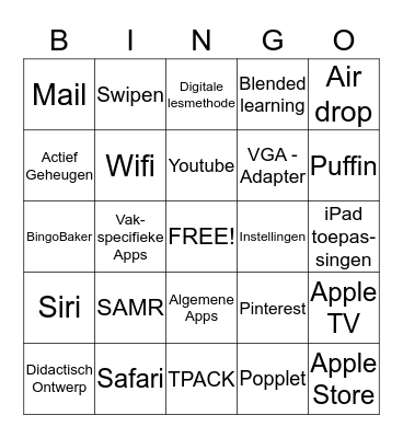 terugblik - academy4learning - vooruitblik Bingo Card