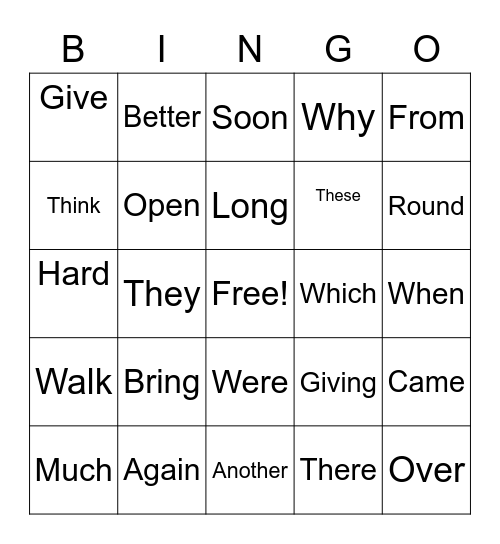 Ms. Dixon's Vocab Bingo Card