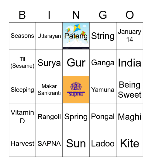 The Kite Festival Bingo Card