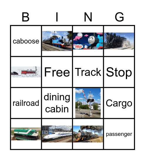 Ahmed's Train Bingo! Ms. L's class Bingo Card