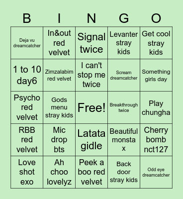 @KilooMira Bingo Card