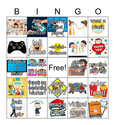 QUARANTINE BINGO Card