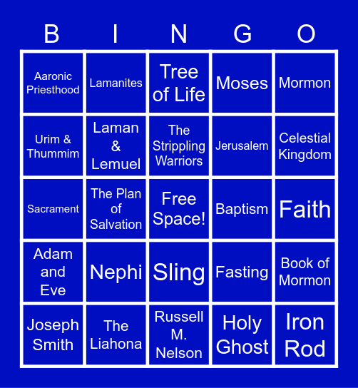 GOSPEL BINGO Card