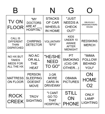 "THAT'S A BINGO" Bingo Card