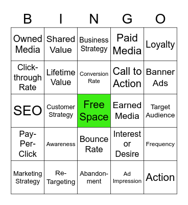 H Mktg. 2 - Unit 1 Quiz Bingo Card