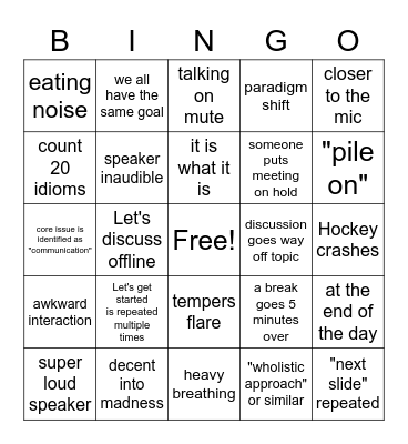 Offsite Bingo Card