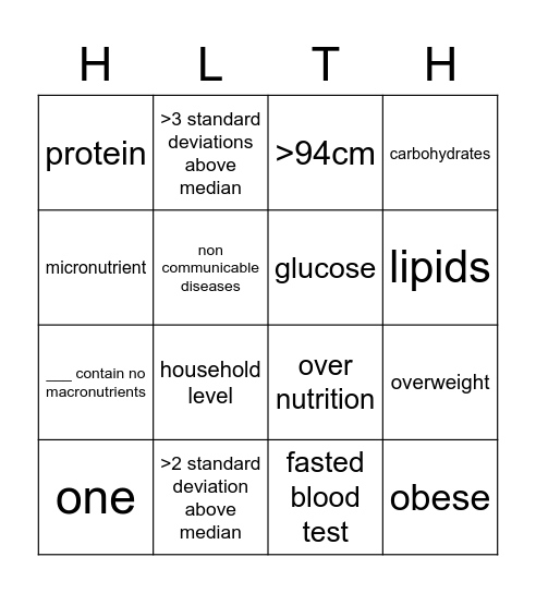 Module 5 Bingo Card