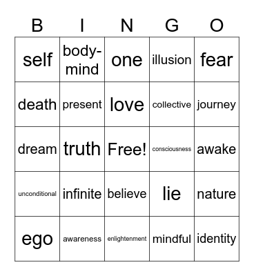 Awakened Bingo Card