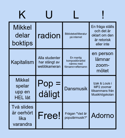 Mikkelmåndag 2 Bingo Card