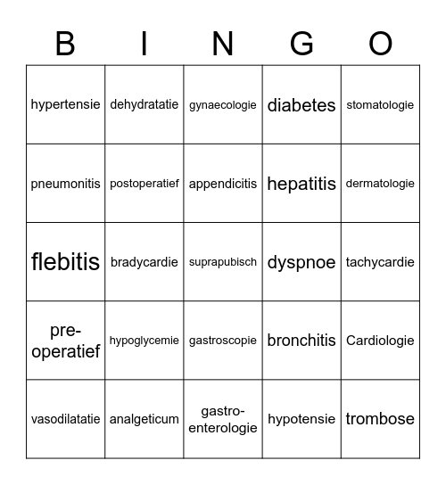 Etymologie Bingo Card