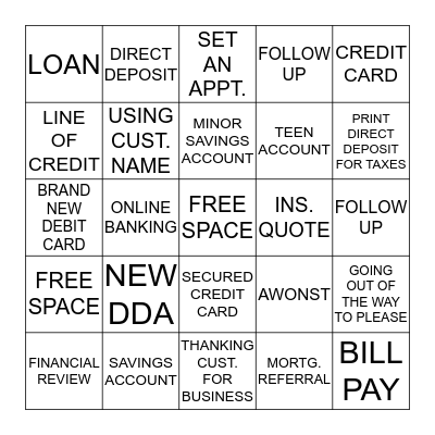 WALK OVER BINGO!  Bingo Card