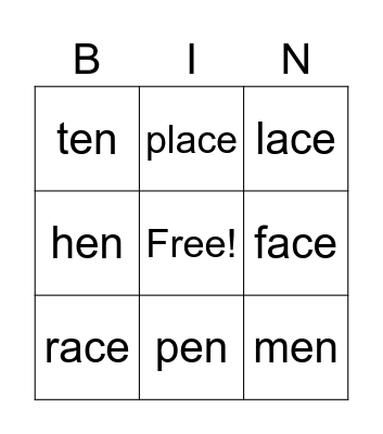 Lesson 9 & 10 BINGO- Feb Bingo Card