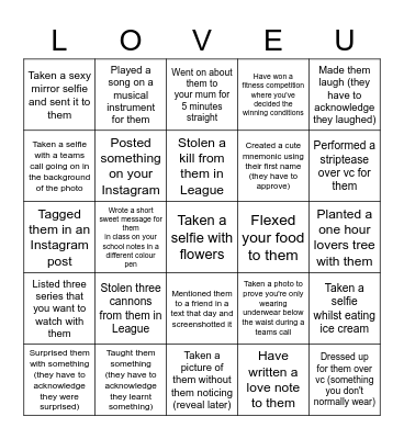 Birthday Bingo Card