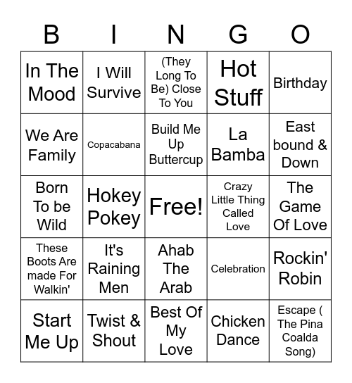 Elks #2 Bingo Card