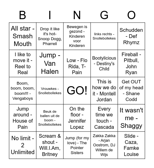 Kidang Dames 1 - BINGO Card