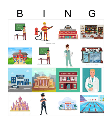 TOWN & PEOPLE Bingo Card