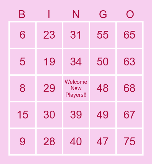 FEBRUARY HEARTS BINGO Card