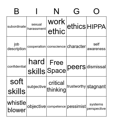 Chapter 1 and 2  Bingo Card