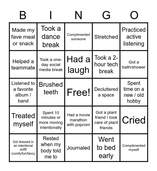 Feeling Alive Bingo! Bingo Card