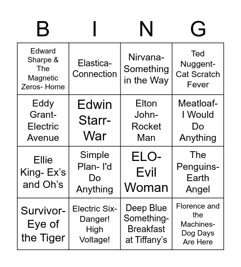 Coverall Bingo Card