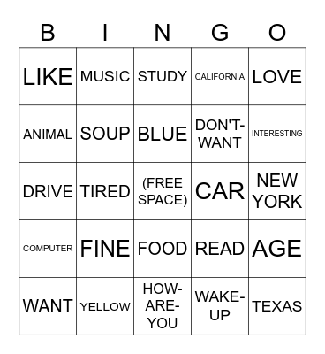 BOARD THREE Bingo Card