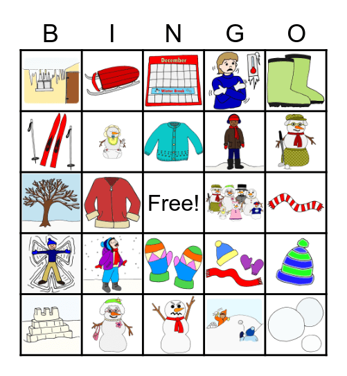 Snow Bingo Card