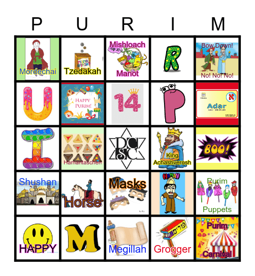 PURIM BINGO 2023 Bingo Card