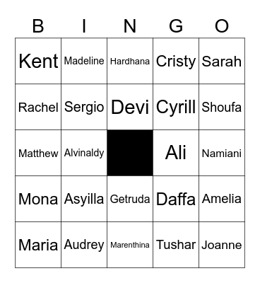 Section B Bingo Card