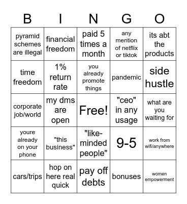 hun bingo Card