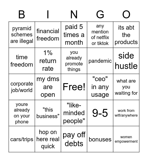 hun bingo Card