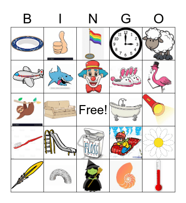 /l, th, sh, ch/ Bingo Card