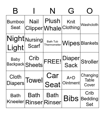 Gift BINGO!  Bingo Card