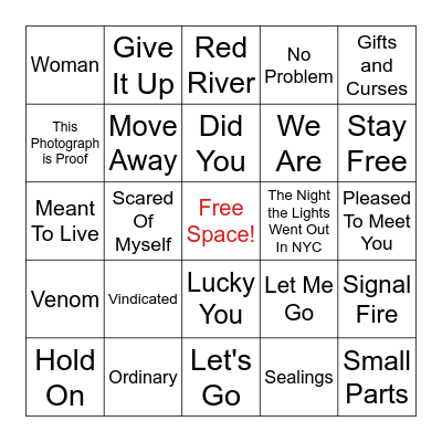 Spiderman 2 & 3 Bingo Card
