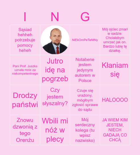 GILOWE B!NGO Bingo Card