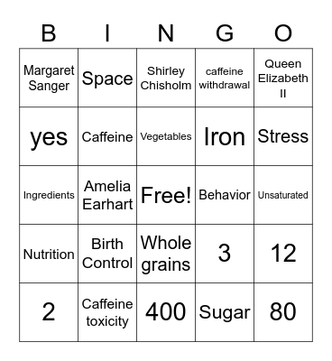 March Maddness Bingo Card