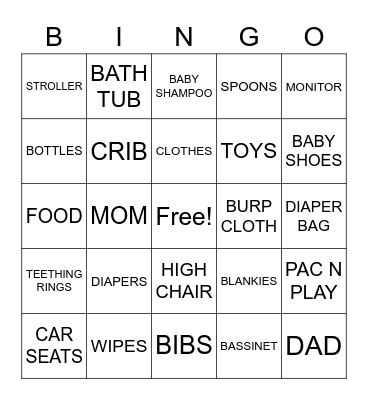 IT'S A BOY!!! Bingo Card