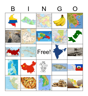 Places in the World Bingo Card
