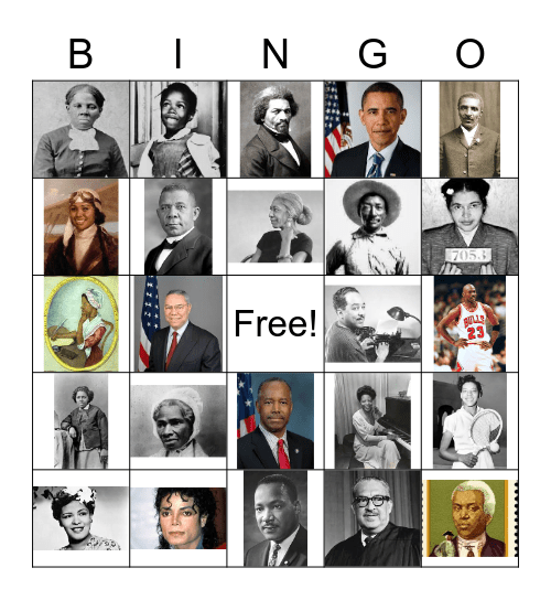 Black History Month Bingo Card