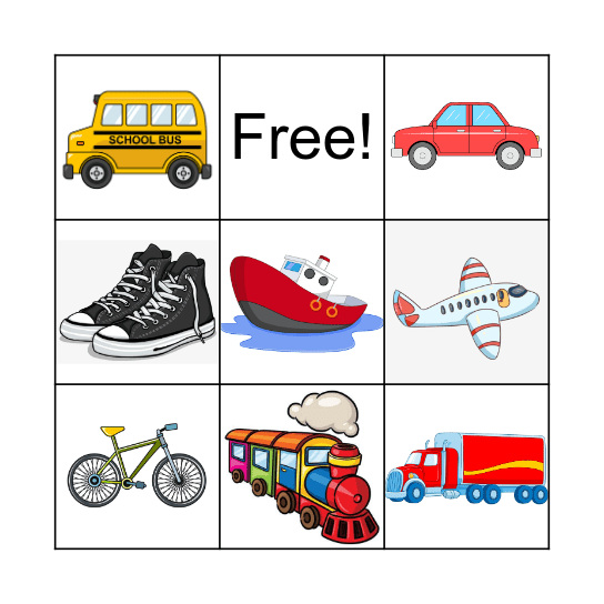 TRANSPORTATION Bingo Card